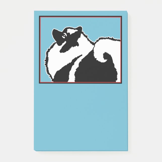 Keeshond Graphics  - Cute Original Dog Art Post-it Notes (Front)