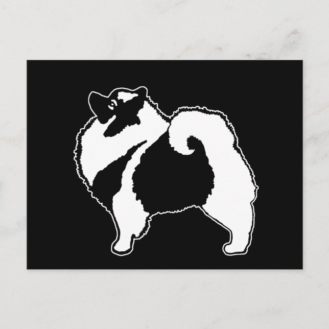 Keeshond Graphics  - Cute Original Dog Art Postcard (Front)