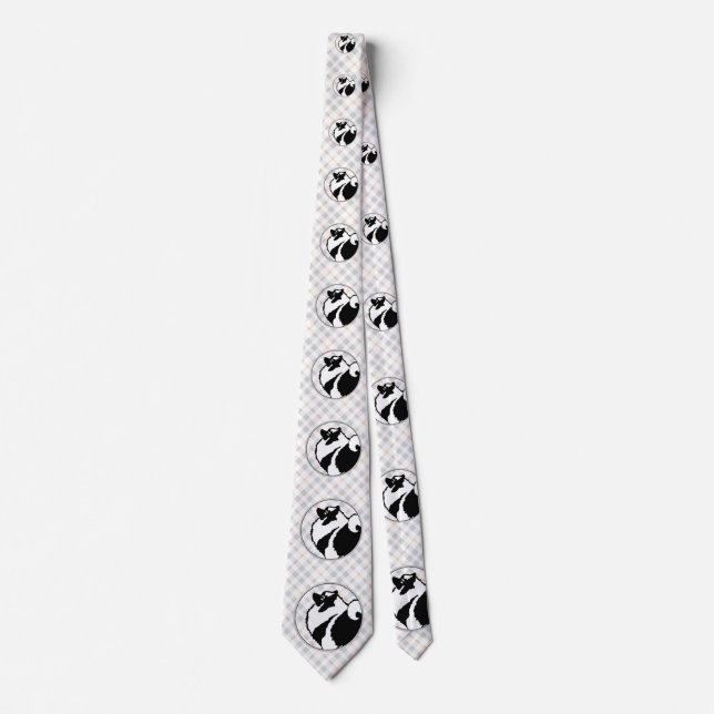 Keeshond Graphics  - Cute Original Dog Art Tie (Front)