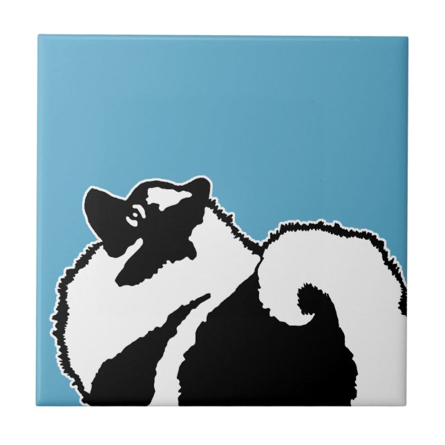 Keeshond Graphics  - Cute Original Dog Art Tile (Front)