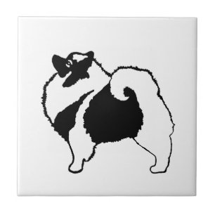 Keeshond Graphics  - Cute Original Dog Art Tile