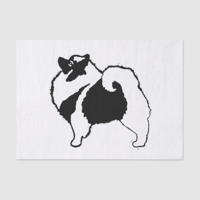 Keeshond Graphics  - Cute Original Dog Art Tissue Paper (Front)