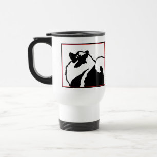 Keeshond Graphics  - Cute Original Dog Art Travel Mug