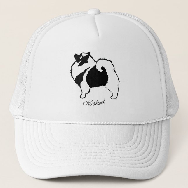 Keeshond Graphics  - Cute Original Dog Art Trucker Hat (Front)
