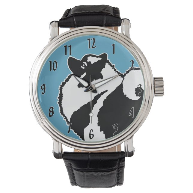 Keeshond Graphics  - Cute Original Dog Art Watch (Front)