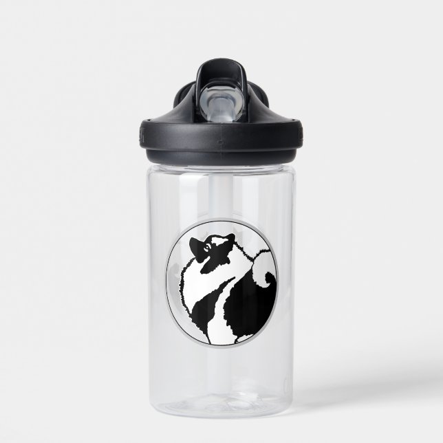 Keeshond Graphics  - Cute Original Dog Art Water Bottle (Front)