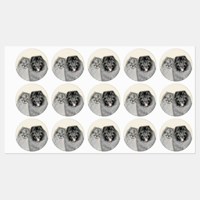 Keeshond Graphics Keeshond Mom and Son (Sheet)