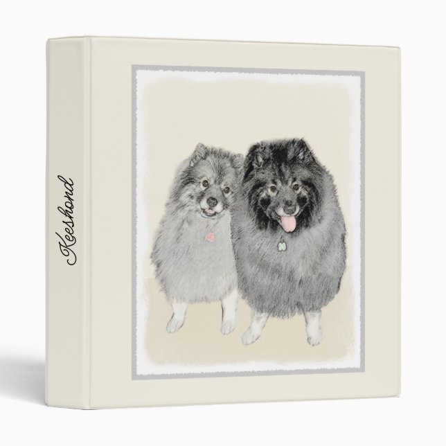 Keeshond Graphics Keeshond Mom and Son Binder (Front/Spine)