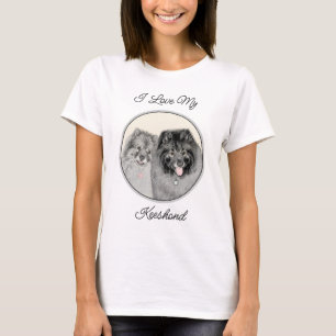 Keeshond Graphics Keeshond Mom and Son T-Shirt