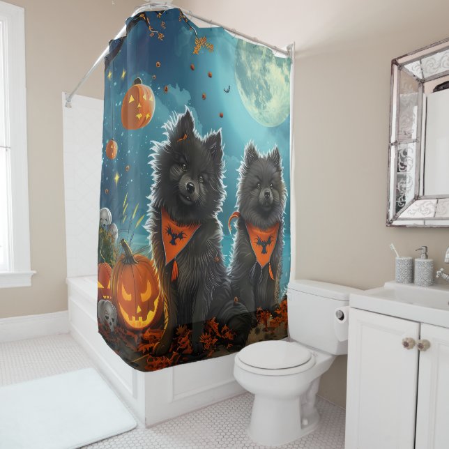 Keeshond Halloween Spooky (In Situ)