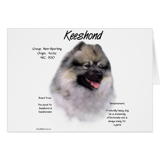 Keeshond History Design (Front Horizontal)