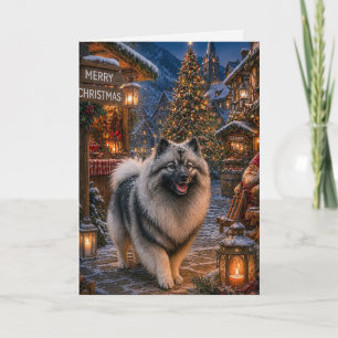 Keeshond Holiday Card