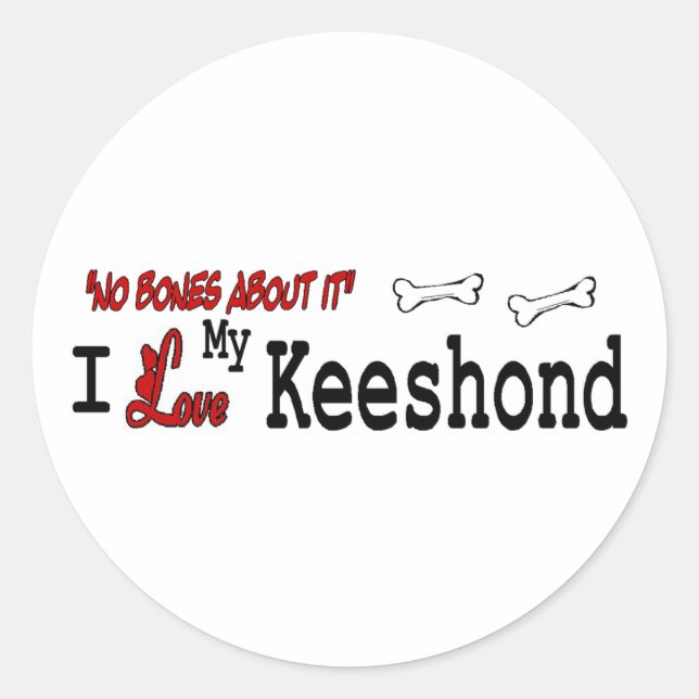 Keeshond (I Love) Sticker (Front)