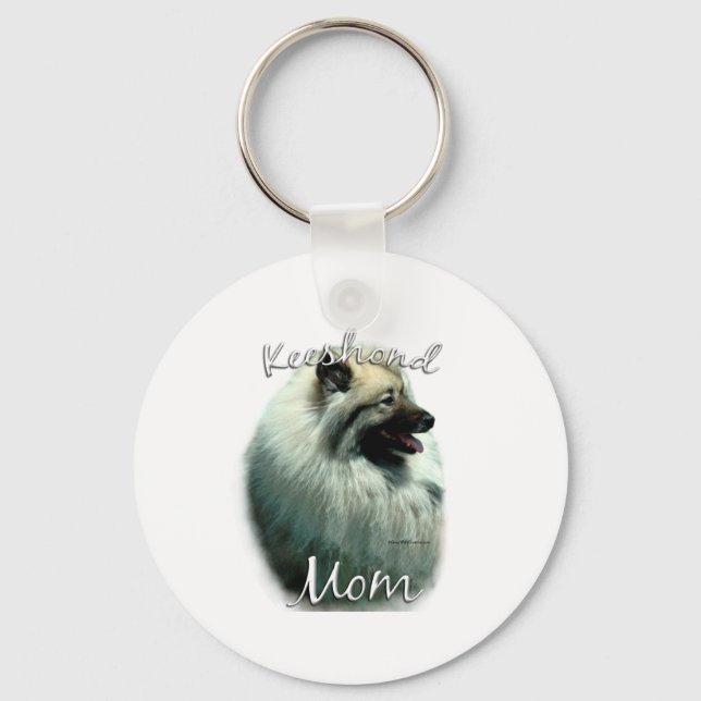 Keeshond Mom 2 Keychain (Front)