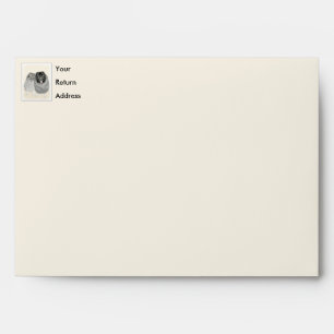 Keeshond Mom and Son Painting - Original Dog Art Envelope