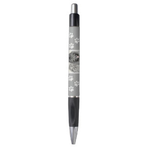 Keeshond Mom and Son Painting - Original Dog Art Pen