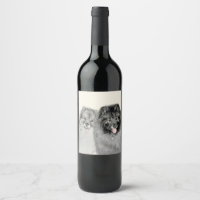Keeshond Mom and Son Painting - Original Dog Art