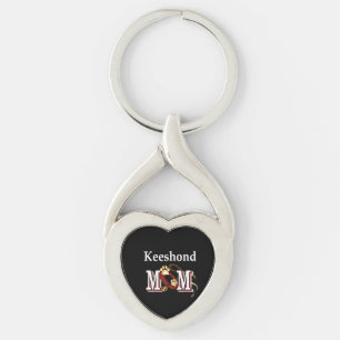 Keeshond MOM Gifts Keychain