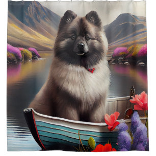 Keeshond on a Paddle: A Scenic Adventure