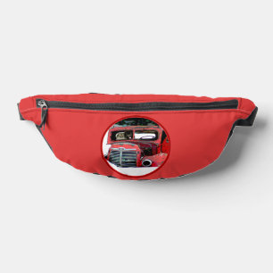 Keeshond Painting Christmas Old Red Truck Dog Art Fanny Pack