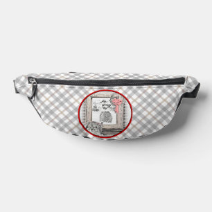 Keeshond Painting Christmas Winter Window Dog Art Fanny Pack