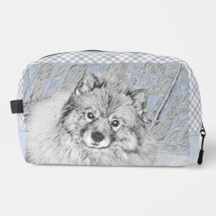 Keeshond Painting Kees Cute Original Pet Dog Art Dopp Kit