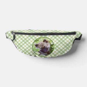 Keeshond Painting Puppy in the Garden Original Art Fanny Pack
