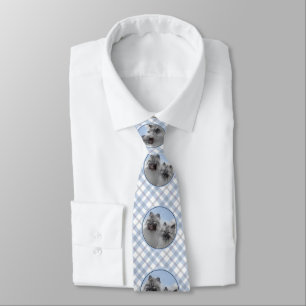 Keeshond Pair of Kees Painting Original Animal Art Tie