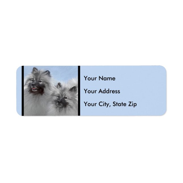 Keeshond Paire de Kees Peinture Art animal origina (Devant)