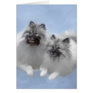Keeshond Paire de Kees Peinture Art animal origina