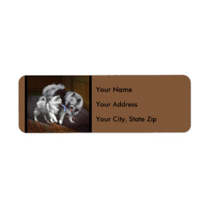 Keeshond Playtime Painting - Cute Original Dog Art