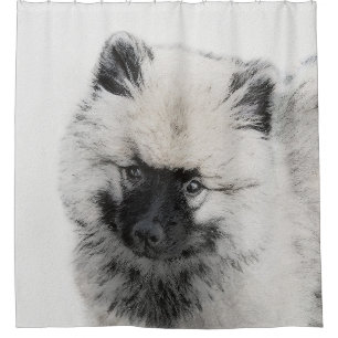 Keeshond Puppy Drawing - Cute Original Dog Art