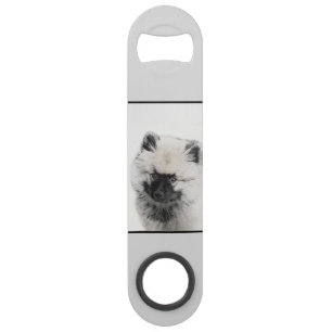 Keeshond Puppy Drawing - Cute Original Dog Art Bar Key