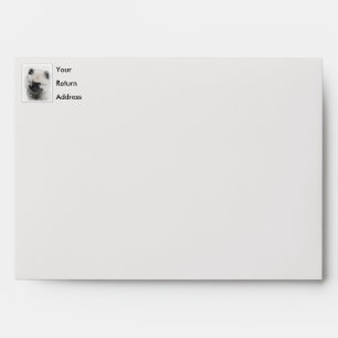 Keeshond Puppy Drawing - Cute Original Dog Art Envelope