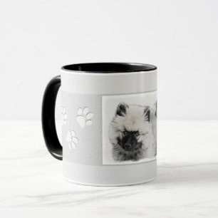 Keeshond Puppy Drawing - Cute Original Dog Art Mug