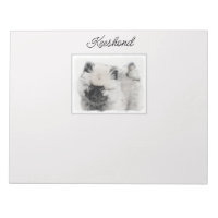 Keeshond Puppy Drawing - Cute Original Dog Art