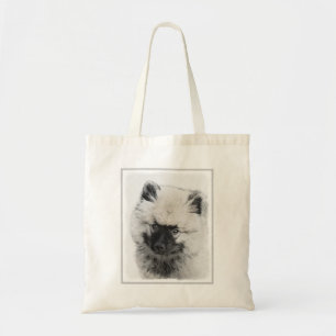 Keeshond Puppy Drawing - Cute Original Dog Art Tote Bag