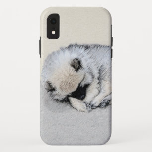 Keeshond Sleeping Puppy Painting - Original Dog Ar iPhone XR Case