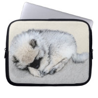 Keeshond Sleeping Puppy Painting Original Dog Art