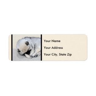 Keeshond Sleeping Puppy Peinture Chien Art origina