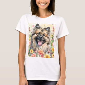 Keeshond Watercolor Women's T-Shirt