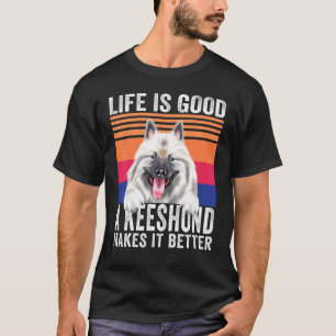 Keeshonden Makes Your Life Good Vintage T-Shirt