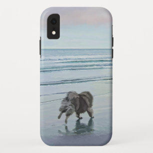 Keeshonds at the Seashore Painting Dog Art iPhone XR Case