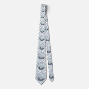 Keeshonds at the Seashore Painting Dog Art Tie