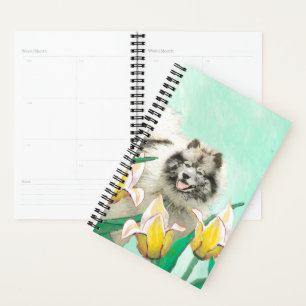 Keeshony in Tulips Peinture mignonne Original Chie