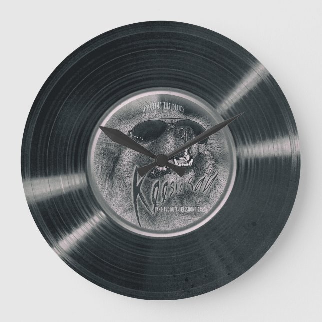 Keesie Ray time to rock clock! Large Clock (Front)