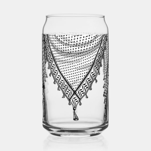 Keffiyeh Écharpe palestinienne tissu traditionnel (Recto)