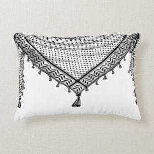 Keffiyeh Palestinian Scarf Traditional Fabric Accent Pillow