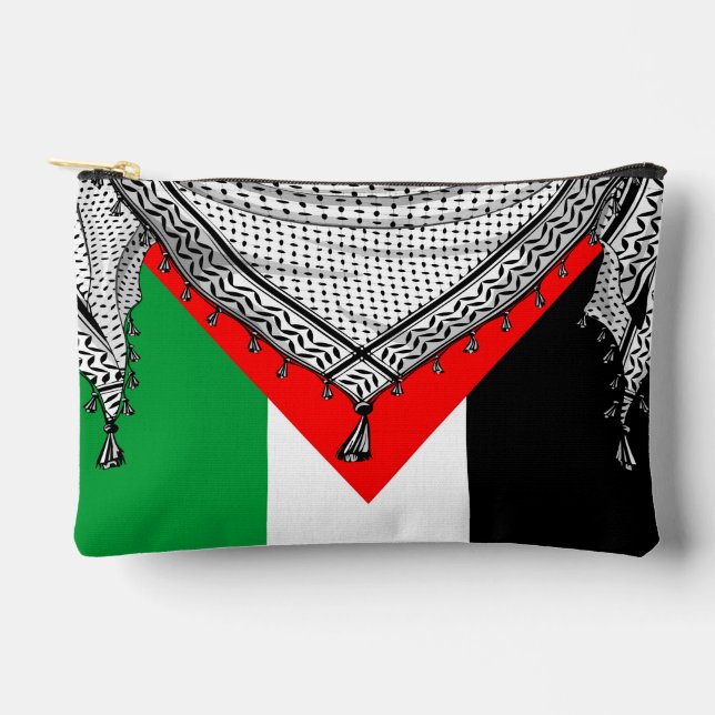 Keffiyeh Palestinian Scarf Traditional Fabric Accessory Pouch (Front)