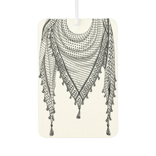 Keffiyeh Palestinian Scarf Traditional Fabric Air Freshener (Front)
